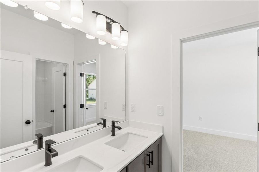 Furnished interior view inside a new home in Settingdown Farms, Cumming (Image 11).