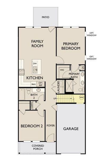 2D floor plan layout of this home in Hammock Walk at Nexton, Summerville, SC (Image 5).