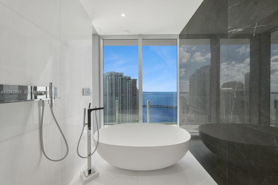 Furnished interior view inside a new home in Aston Martin Residences, Miami (Image 7).