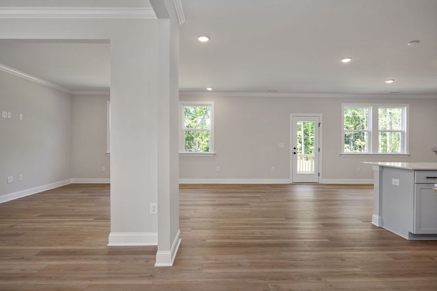 Representative unfurnished interior of a home built from the The Beech by Davidson Homes LLC in Springvale South, Fuquay Varina (Image 36). Representative unfurnished interior of a home built from the The Beech by Davidson Homes LLC in Springvale South, Fuquay Varina (Image 36).