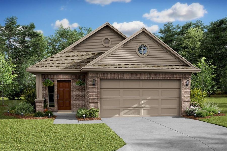 Stunning Leopold home design by K. Hovnanian® Homes with elevation B in beautiful Willowpoint. (*Artist rendering used for illustration purposes only.)