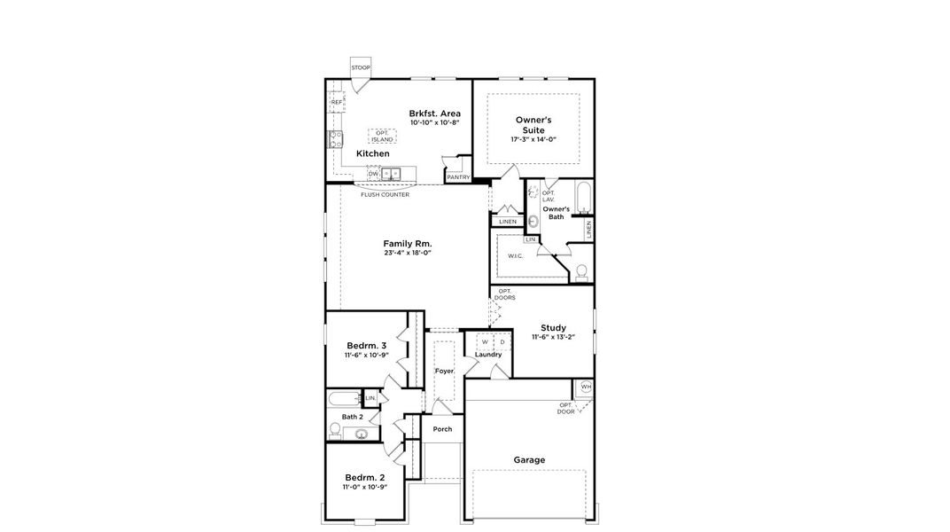 2D floor plan layout for the Harrison by First America Homes in Villas Las Flores, Floresville, TX (Image 3). 2D floor plan layout for the Harrison by First America Homes in Villas Las Flores, Floresville, TX (Image 3).
