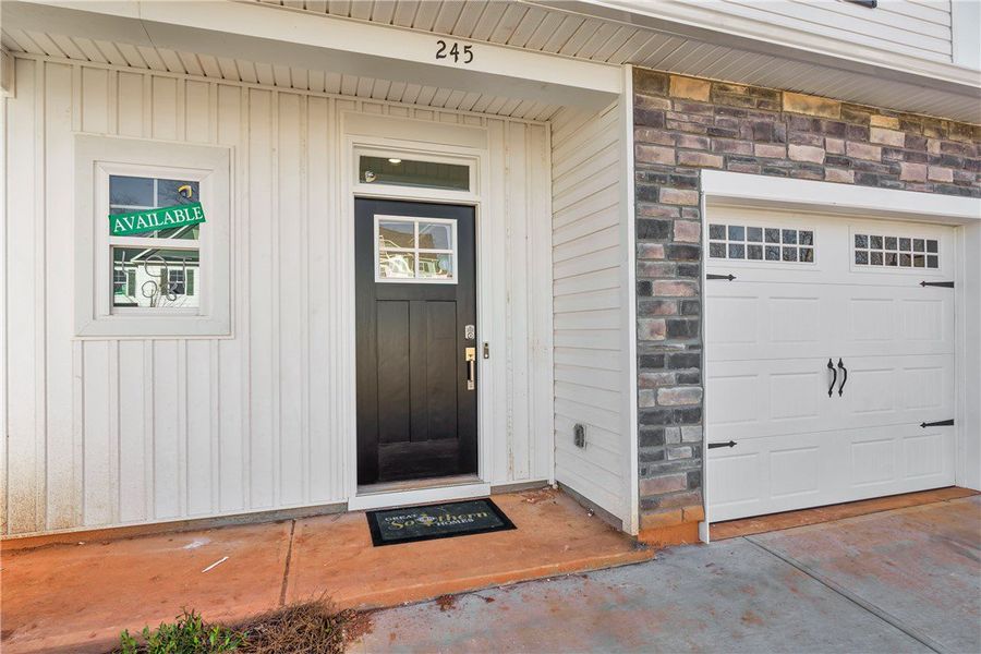 Exterior details and patio area of a home in Brownstone Park, Easley (Image 3).