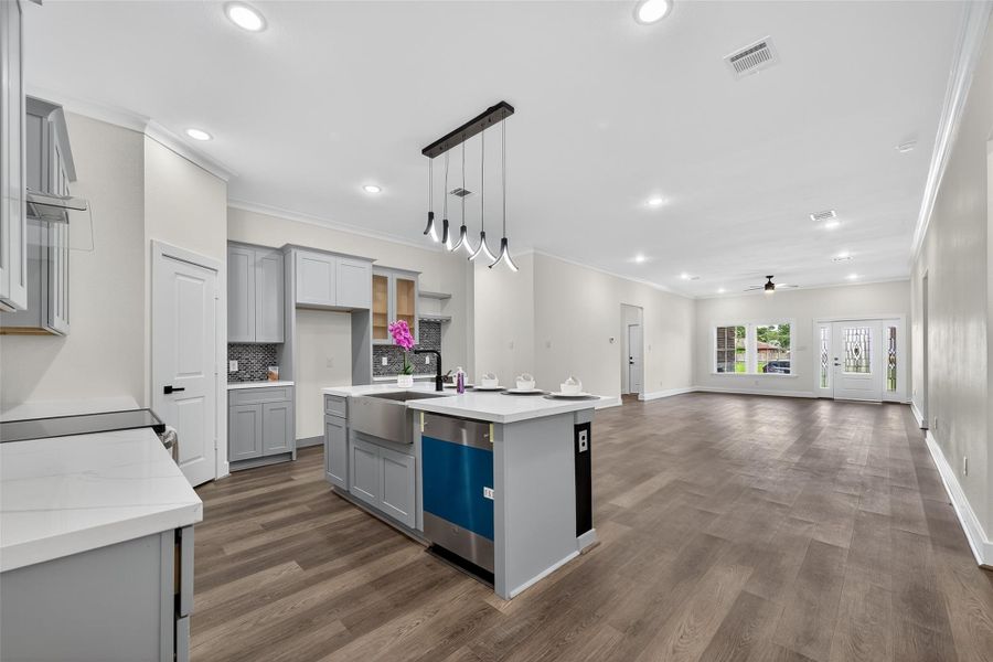 Furnished interior view inside a new home in , Crosby (Image 12).