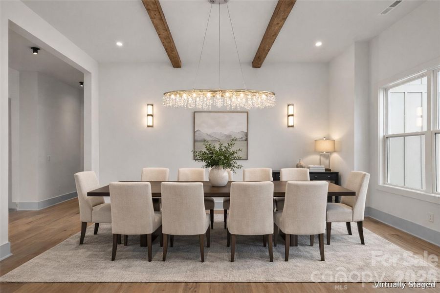 Virtually Staged Formal Dining Room