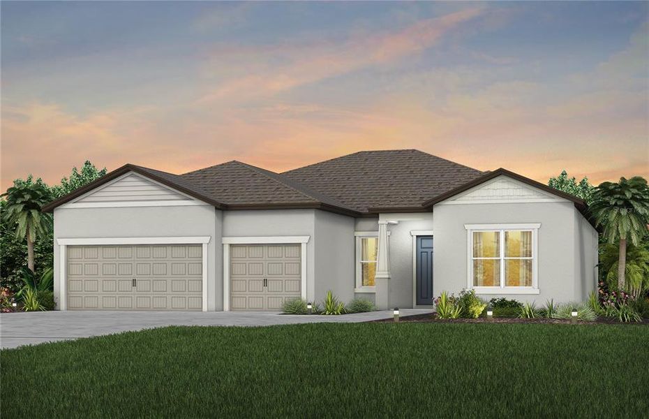 Exterior Rendering, Elevation C1