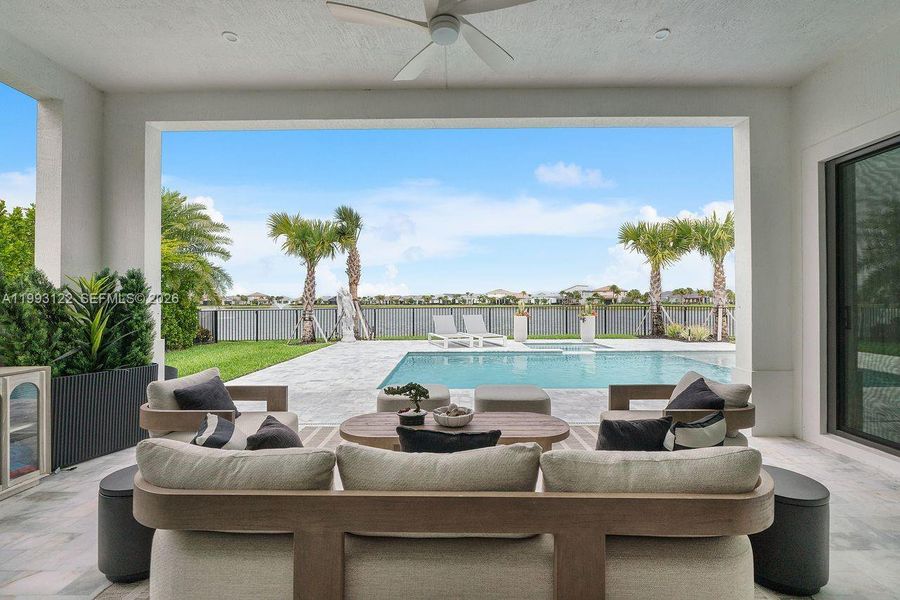 Exterior details and patio area of a home in Solana Bay at Avenir, Palm Beach Gardens (Image 30).