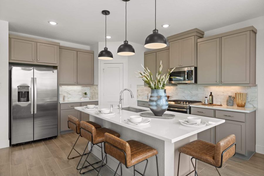 Furnished interior view inside a new home in Elyson, Katy (Image 5).
