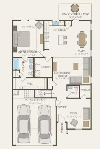 Pulte Homes, Enloe HC201 floor plan