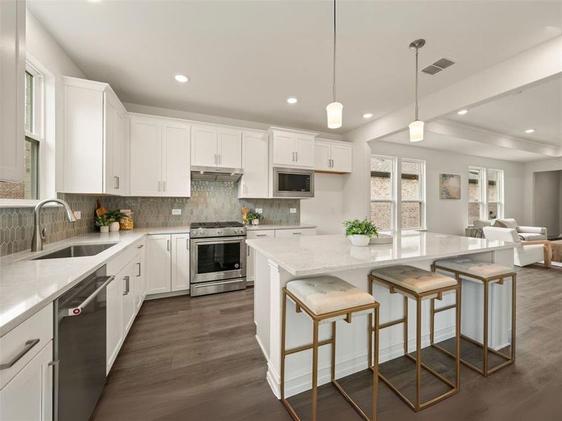 Furnished interior view inside a new home in Del Webb at Legacy Hills, Celina (Image 17). Furnished interior view inside a new home in Del Webb at Legacy Hills, Celina (Image 17).