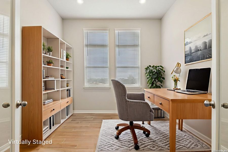 Furnished interior view inside a new home in Estancia Ranch - Classic Series, San Antonio (Image 11).