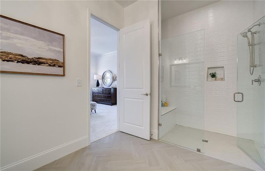 Furnished interior view inside a new home in Courtyards at Traditions, Cumming (Image 32).