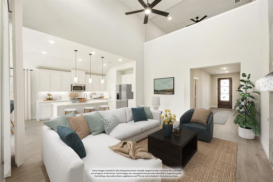 Furnished interior view inside a new home in Woodstone, Providence Village (Image 4).