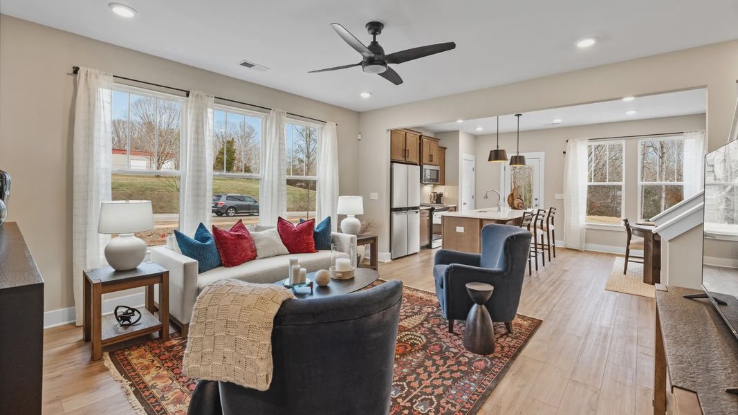 Furnished interior view inside a new home in Saluda Crossing, Piedmont (Image 19). Furnished interior view inside a new home in Saluda Crossing, Piedmont (Image 19).