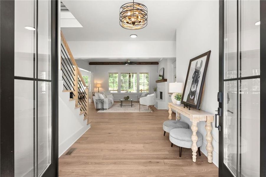 Furnished interior view inside a new home in , Canton (Image 62).