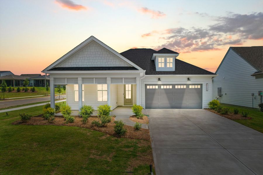 Front exterior of a new home in Carolina Riverside, Belmont, NC, highlighting curb appeal (Image 34).