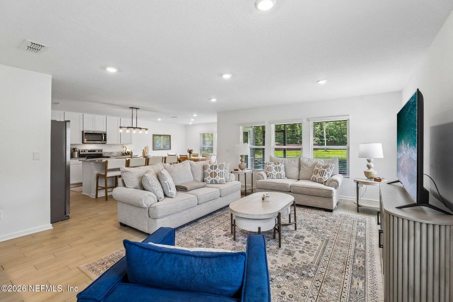 Furnished interior view inside a new home in Dunns Crossing, Jacksonville (Image 17). Furnished interior view inside a new home in Dunns Crossing, Jacksonville (Image 17).