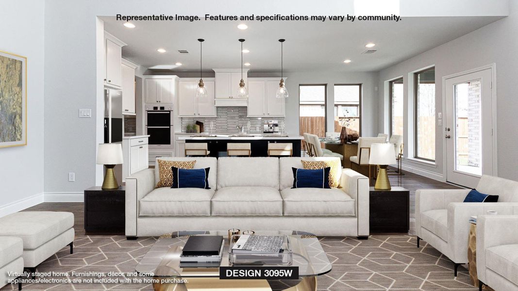 Living room featuring recessed lighting