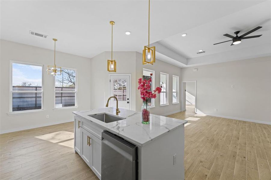 Furnished interior view inside a new home in , Dallas (Image 14).
