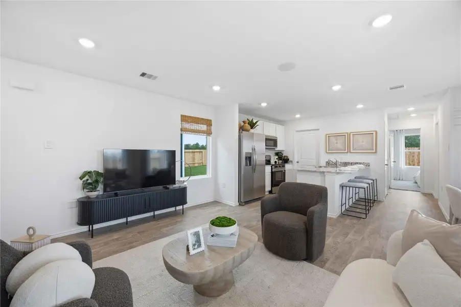 Furnished interior view inside a new home in Pineapple Square, Houston (Image 4). Furnished interior view inside a new home in Pineapple Square, Houston (Image 4).