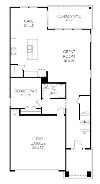 2D floor plan layout for the Vero - Single Family Homes by Dream Finders Homes in Amberly, Green Cove Springs, FL (Image 5). 2D floor plan layout for the Vero - Single Family Homes by Dream Finders Homes in Amberly, Green Cove Springs, FL (Image 5).