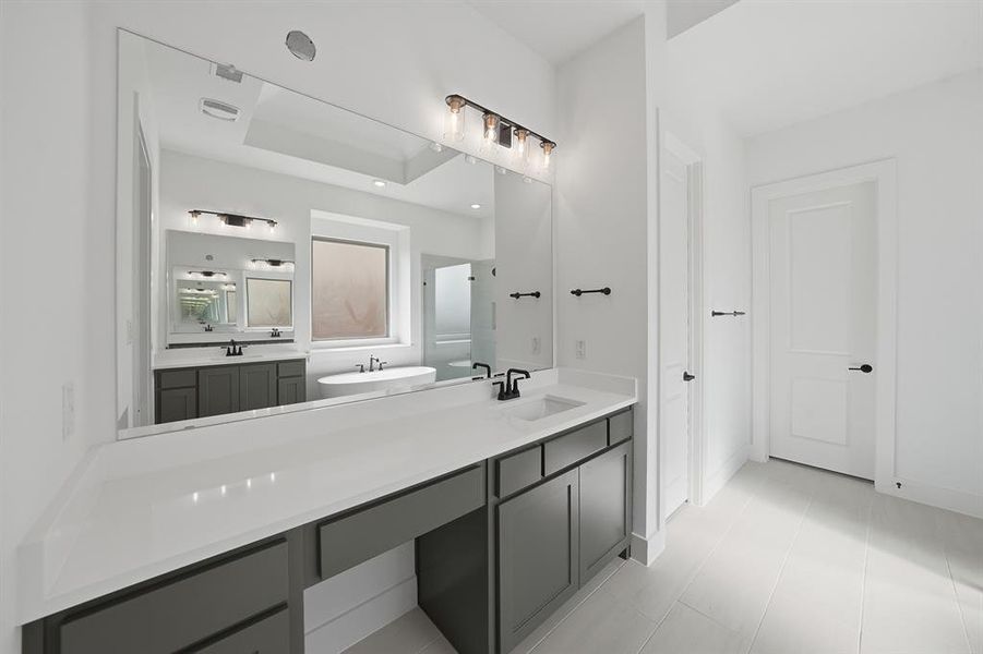 Furnished interior view inside a new home in Estates at Rockhill, Frisco (Image 17).