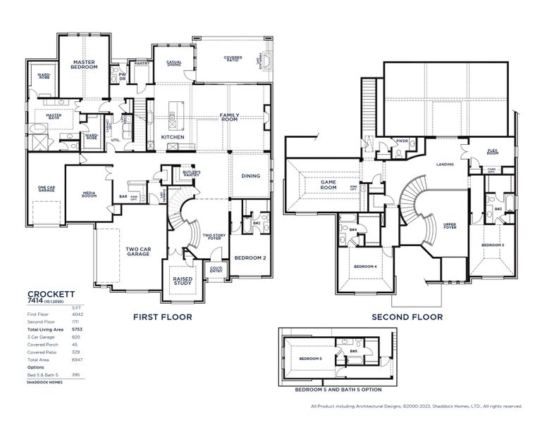 2D floor plan layout for the Crockett - SH 7414 by Shaddock Homes in Hilltop Ranch, Leander, TX (Image 3). 2D floor plan layout for the Crockett - SH 7414 by Shaddock Homes in Hilltop Ranch, Leander, TX (Image 3).