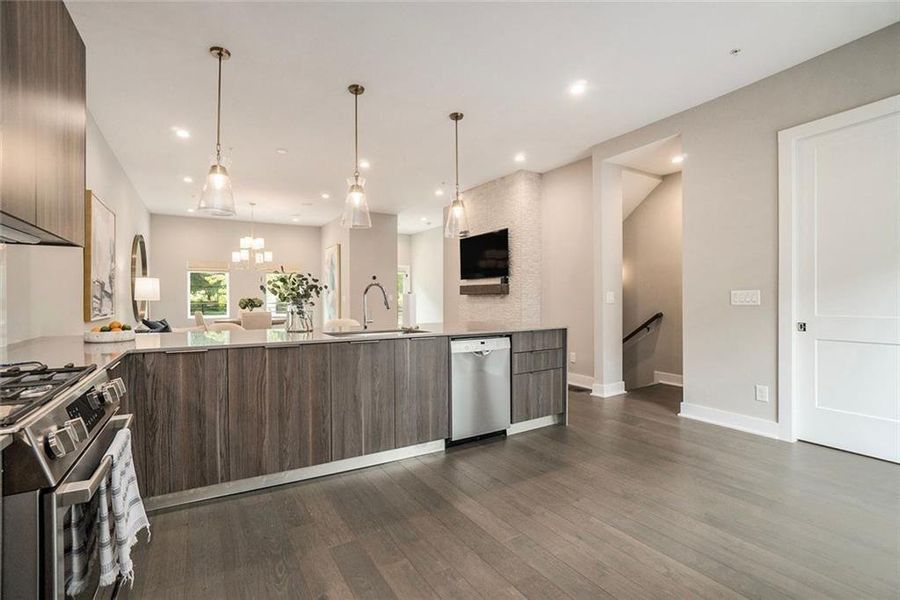 Furnished interior view inside a new home in , Atlanta (Image 20).