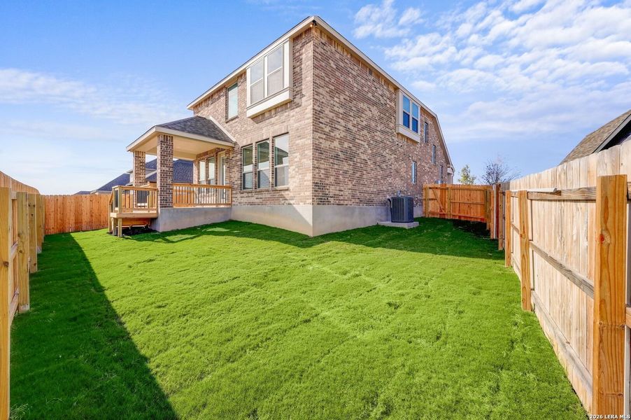 Exterior details and patio area of a home in Legacy at Lake Dunlap, New Braunfels (Image 23).