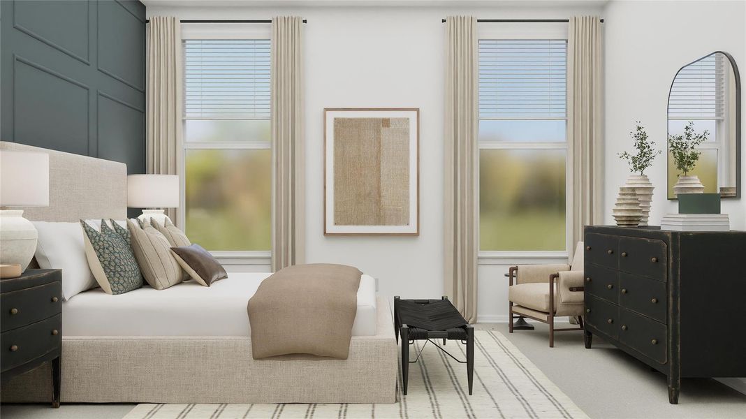 Furnished interior view inside a new home in Samara, League City (Image 12).