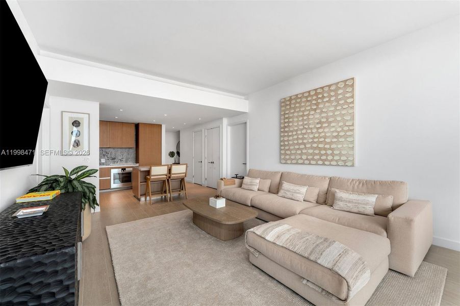 Furnished interior view inside a new home in , Miami Beach (Image 12).