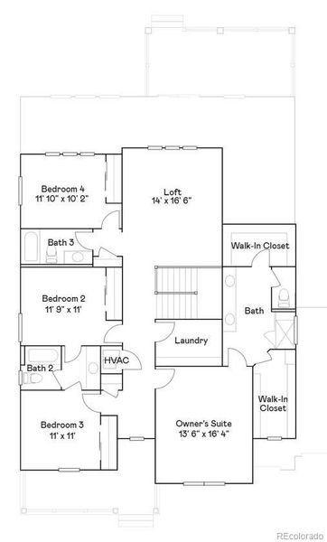 2D floor plan layout of this home in Riano Ridge: The Grand Collection, Loveland, CO (Image 2).