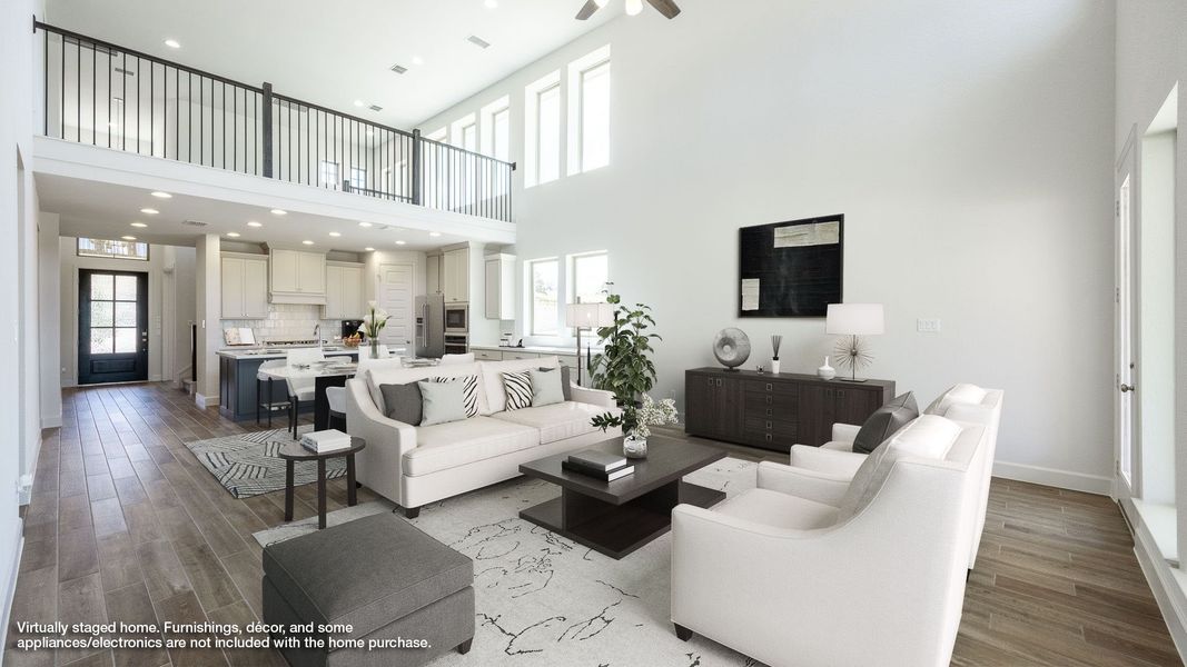 Furnished interior view inside a new home in Santa Rita Ranch - Eldorado, Liberty Hill (Image 7).