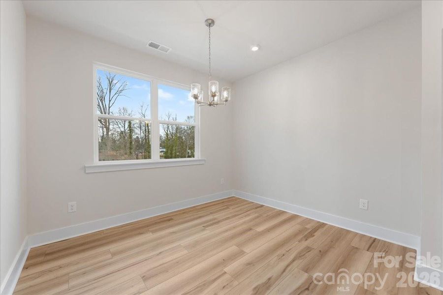 Dining Space with Ample Lighting