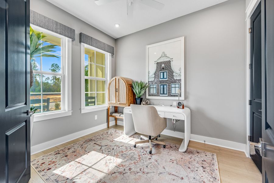 Representative furnished interior of a home built from the Lucas by Fischer Homes in The Villas at Longleaf Park, a Watersound Origins® community, Inlet Beach (Image 8).