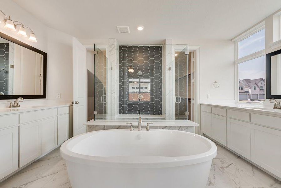 Furnished interior view inside a new home in Cedar Ridge Estates, Grand Prairie (Image 11). Furnished interior view inside a new home in Cedar Ridge Estates, Grand Prairie (Image 11).