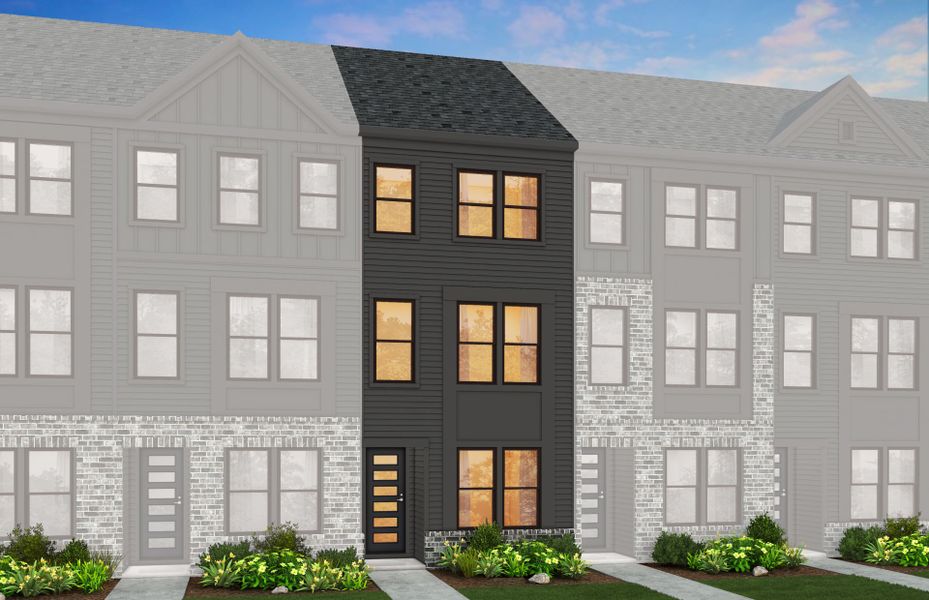 Representative exterior photo of a completed home built from the Evans by Pulte Homes in West End Heights, Charlotte, NC (Image 17).