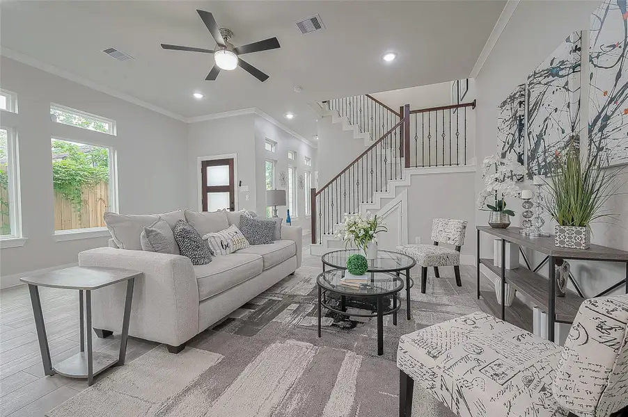 Furnished interior view inside a new home in , Houston (Image 9). Furnished interior view inside a new home in , Houston (Image 9).