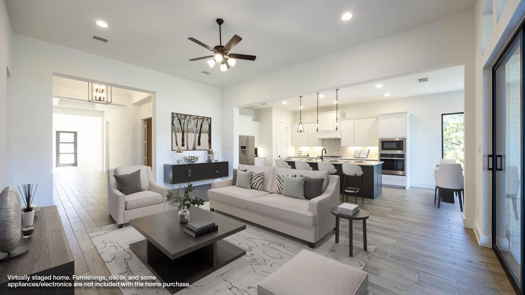 Furnished interior view inside a new home in Parkside On The River 60', Georgetown (Image 4).