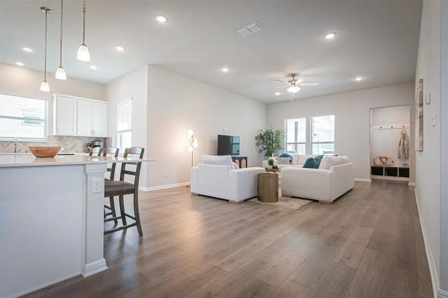 Furnished interior view inside a new home in Sage Hollow, Kyle (Image 8).