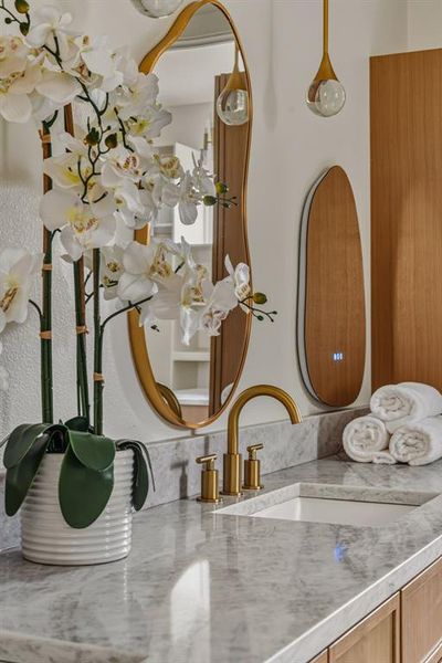 Bathroom view of vanity