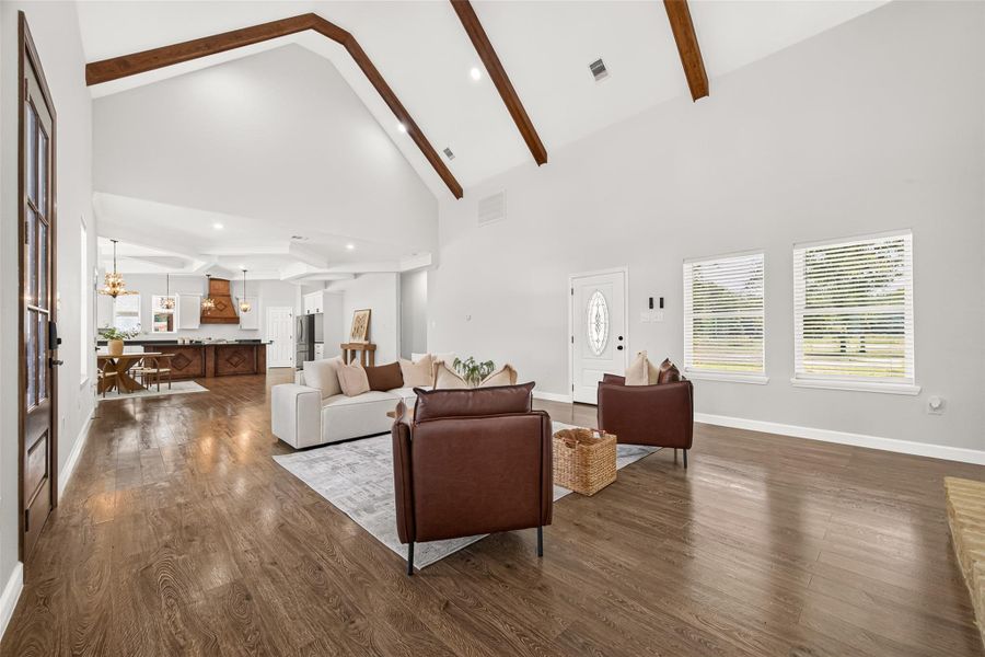 Bright and inviting living space with beautiful architectural details.