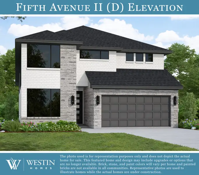 Front exterior of a new home in The Trails, New Caney, TX, highlighting curb appeal (Image 1). Front exterior of a new home in The Trails, New Caney, TX, highlighting curb appeal (Image 1).