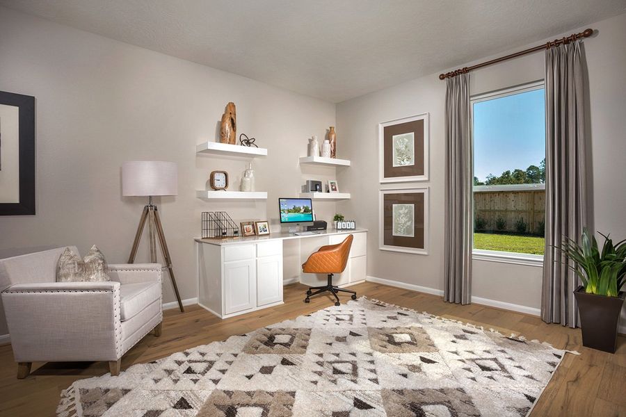 Furnished interior view inside a new home in Mustang Ridge, Magnolia (Image 6).