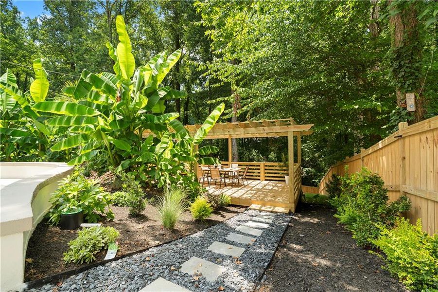 Exterior details and patio area of a home in , Atlanta (Image 52). Exterior details and patio area of a home in , Atlanta (Image 52).