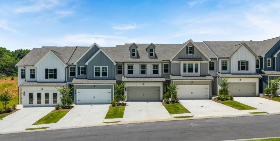 Front exterior of a new home in Milledge Commons, Milledgeville, GA, highlighting curb appeal (Image 1).