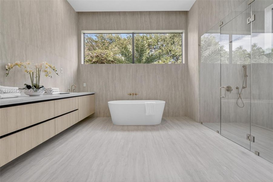 Furnished interior view inside a new home in , Miami (Image 37).