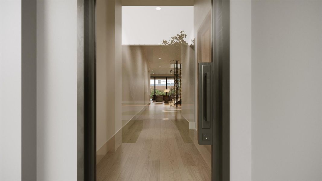 Rendering of the entryway. Rendering of the entryway.