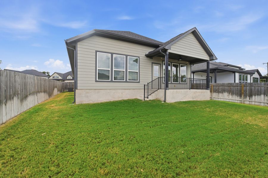 Exterior details and patio area of a home in Sanctuary, Salado (Image 22).