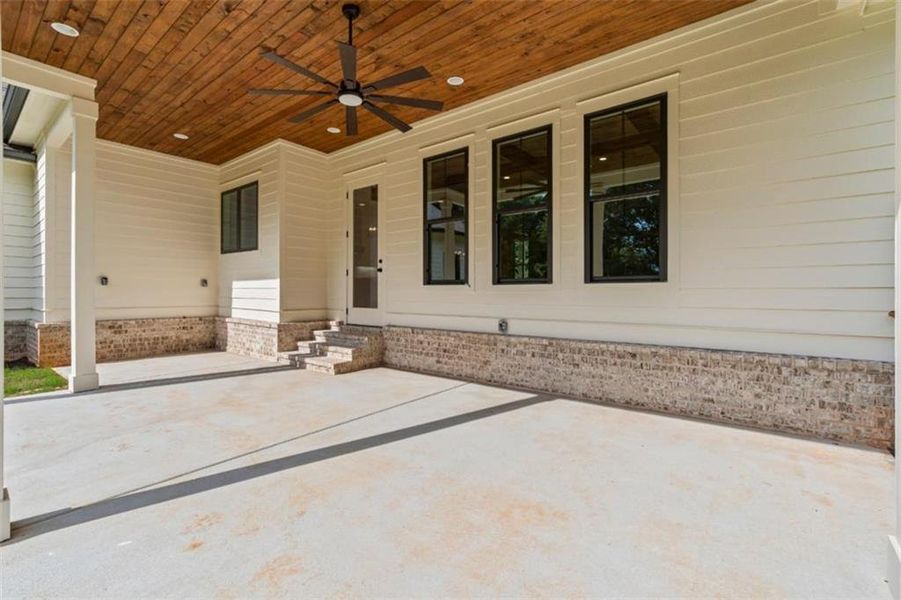 Exterior details and patio area of a home in , Winder (Image 31).